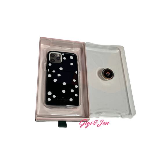 Kate Spade Dots Iphone 11 Pro Ring stand Case - Picture 3 of 14